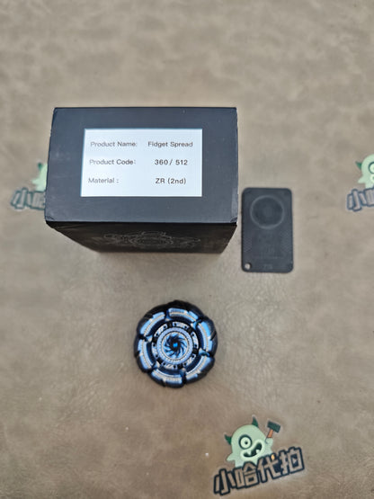 Pillbug Shell Opening Zirconium Color-Anodized Engraved