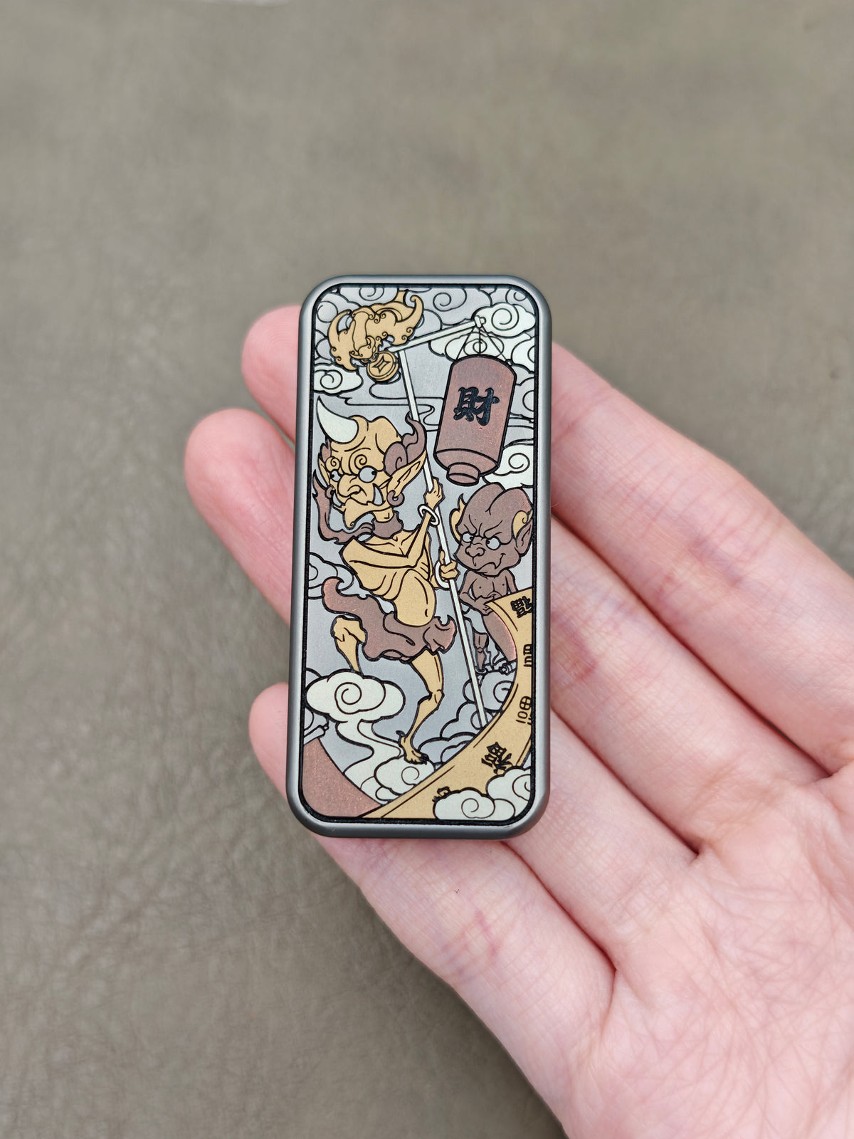 Brocade & Azure Paperweight Titanium