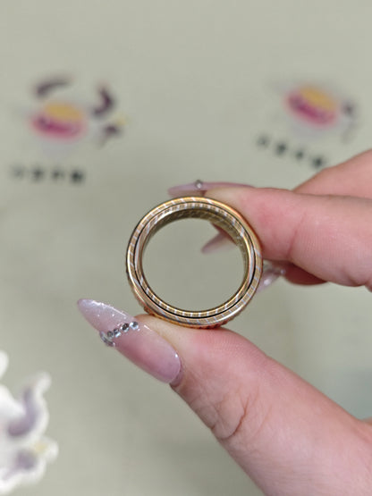 Paris Stud Mokume Copper