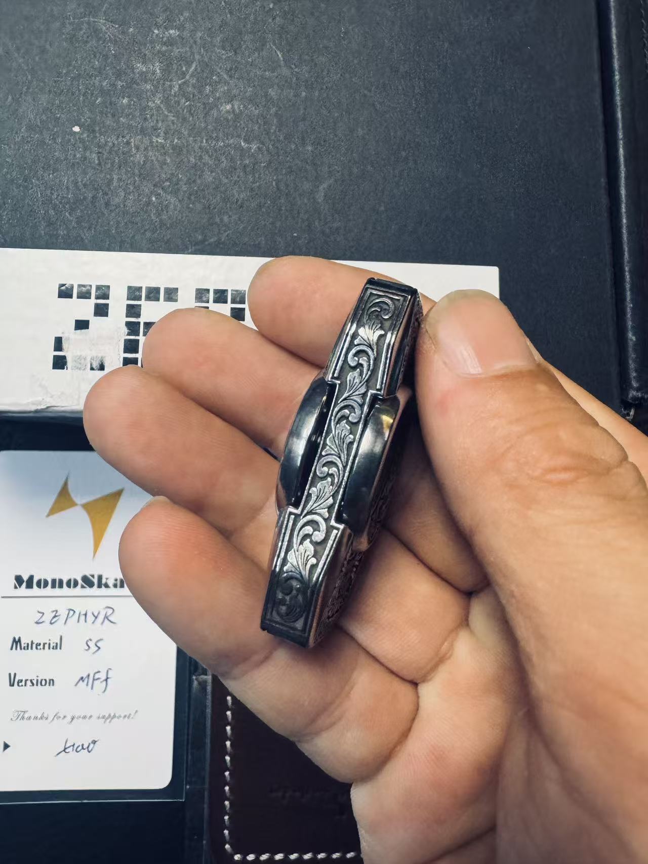 Ridge Stainless Steel Machine Finished Engraved