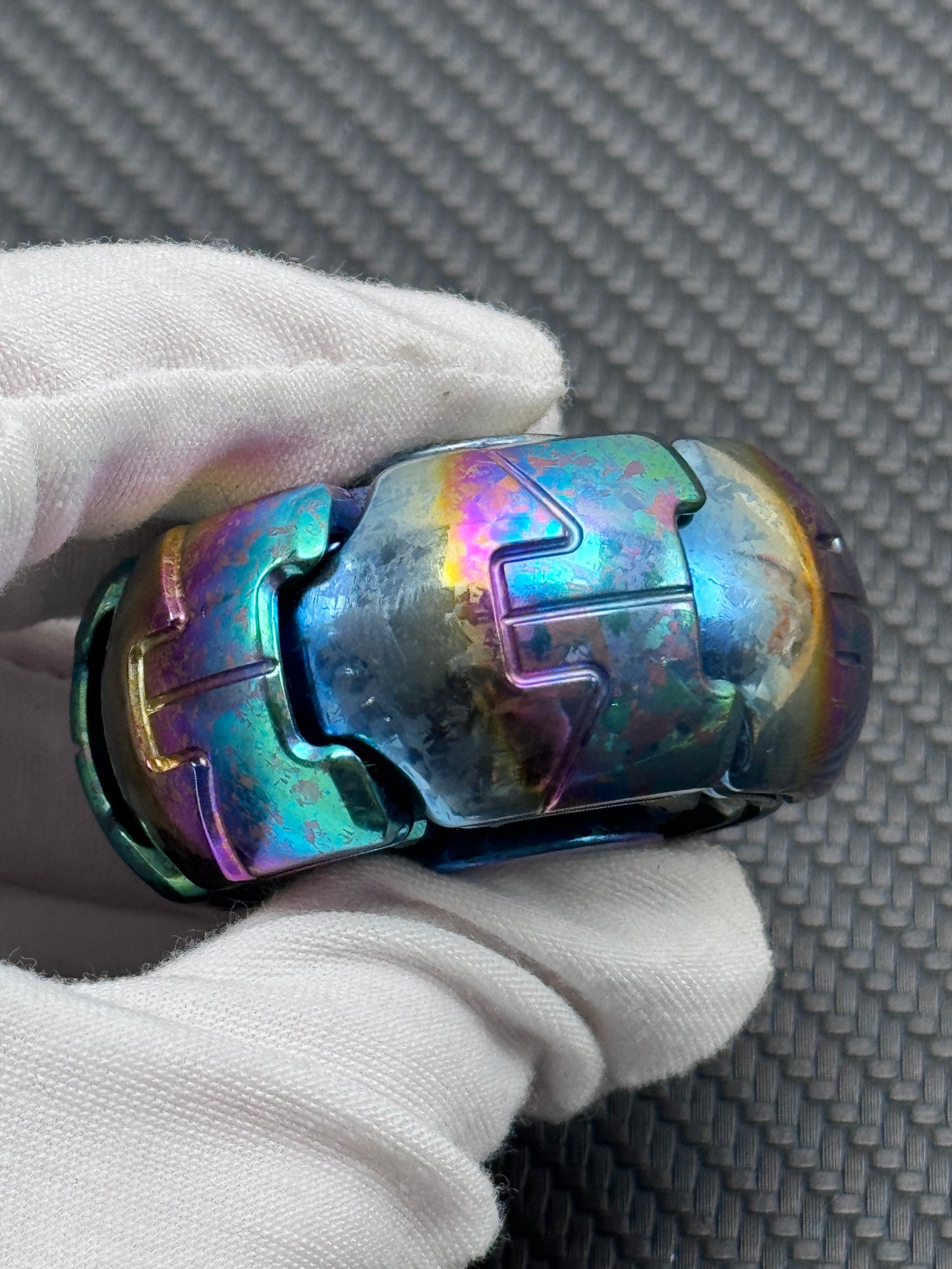 Pillbug Precision Machined Shell-Opening Metal Crystallized Titanium