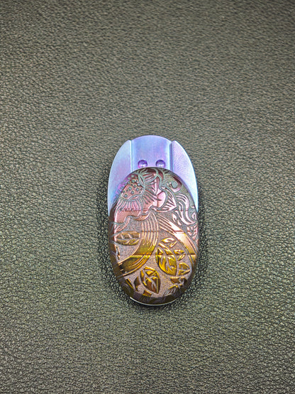 Jingle Beetle Zirconium Engraved Oil Slick