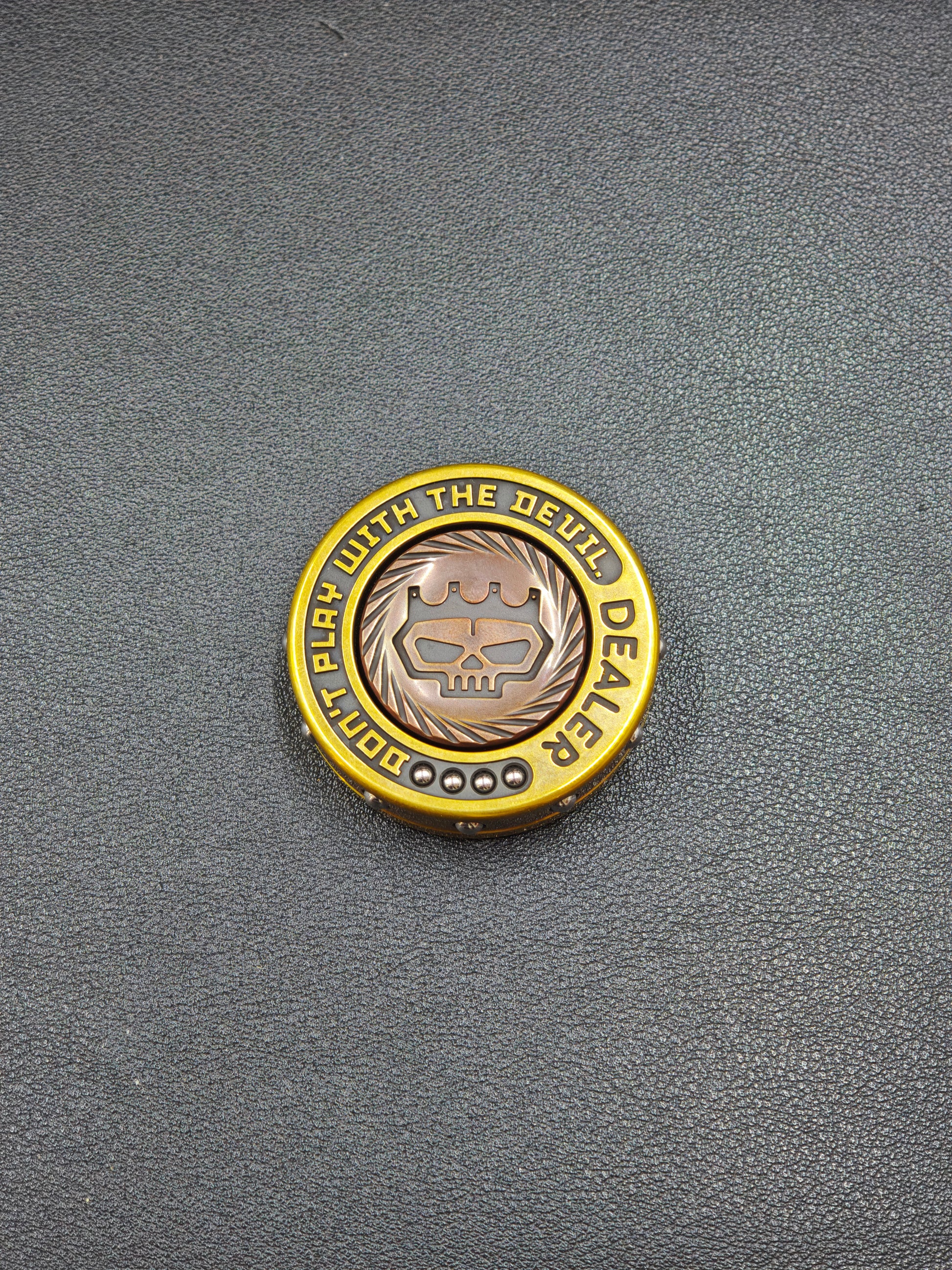 Dealer Button Brass