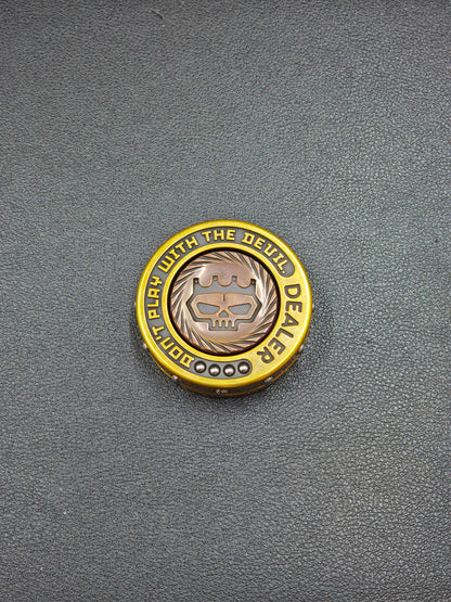 Dealer Button Brass