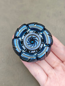 Pillbug Shell Opening Zirconium Color-Anodized Engraved