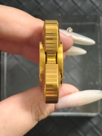 Gentle Breeze Bearing Cap Damasteel Gold Plated Engraved