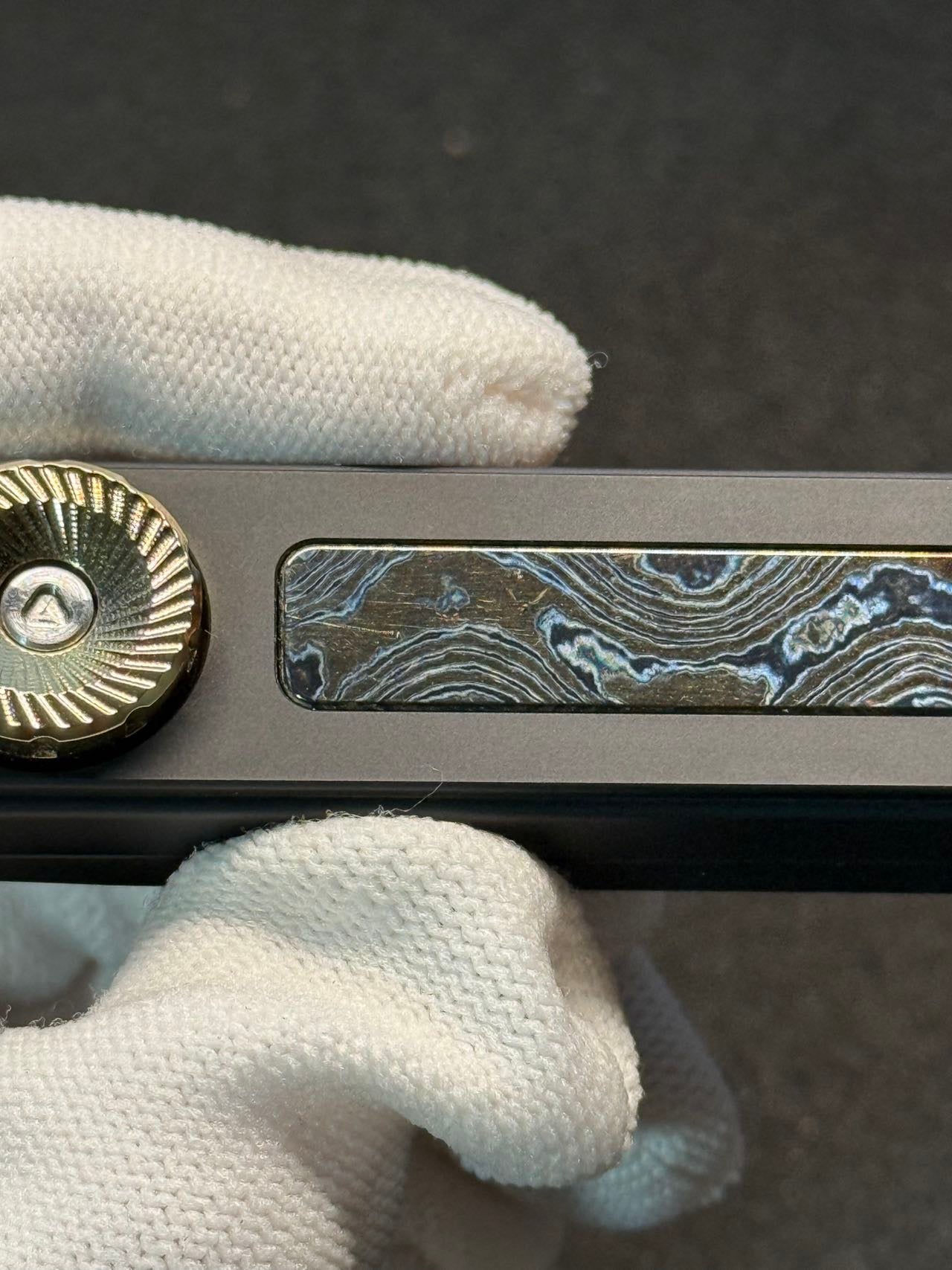 Rhythm Box Purple Gold Inlay PEEK Zircuti Titanium