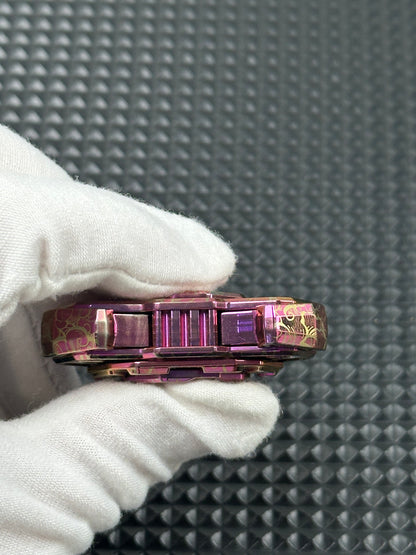 Triple Leaf Ignition Shell Opening Zirconium Color-Anodized Polished