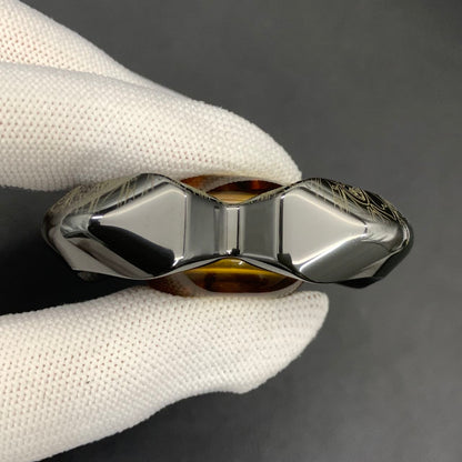 Feather Zirconium Engraved