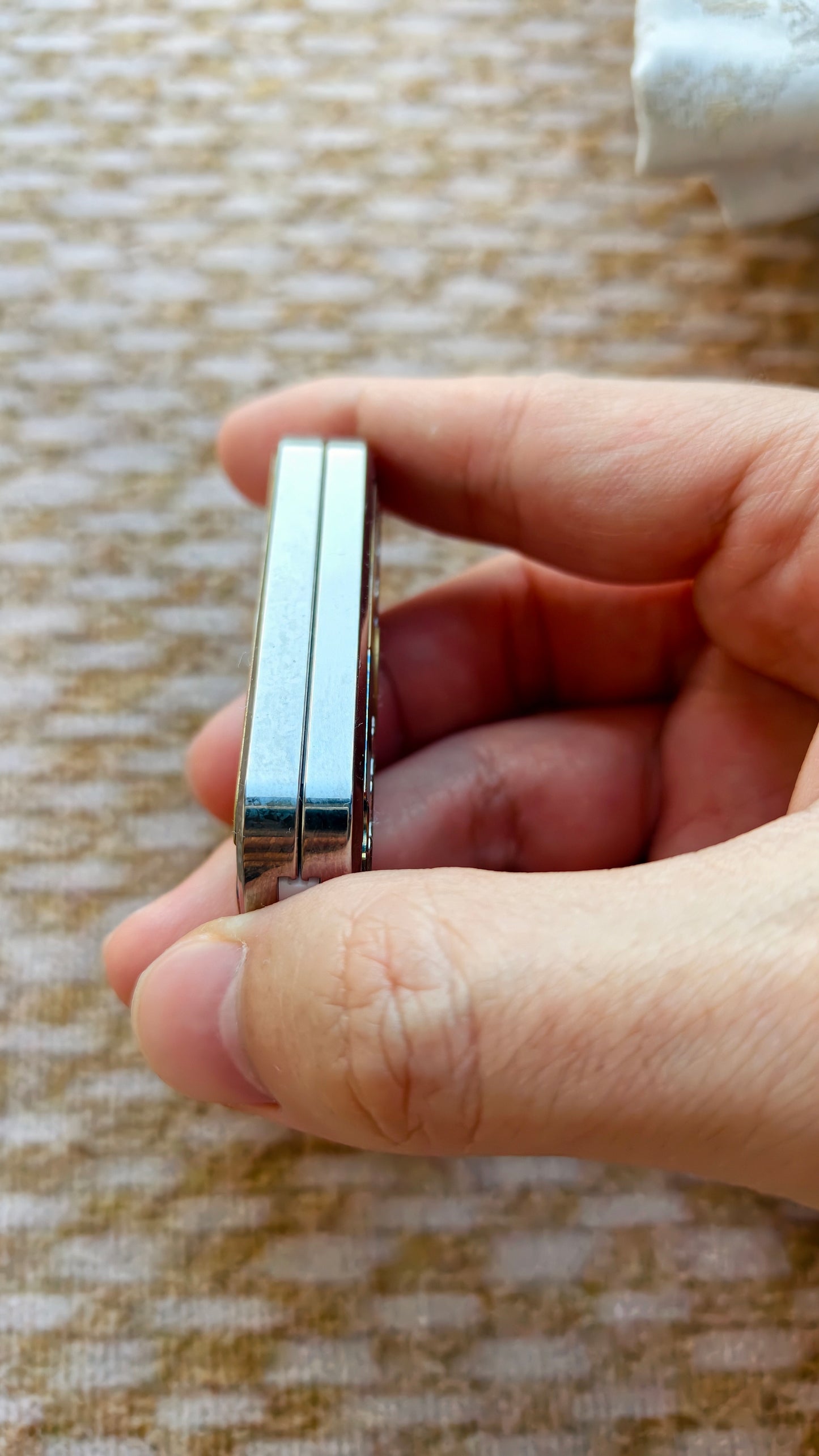 Razor Edge Crystallized Titanium Mokuti Mokume