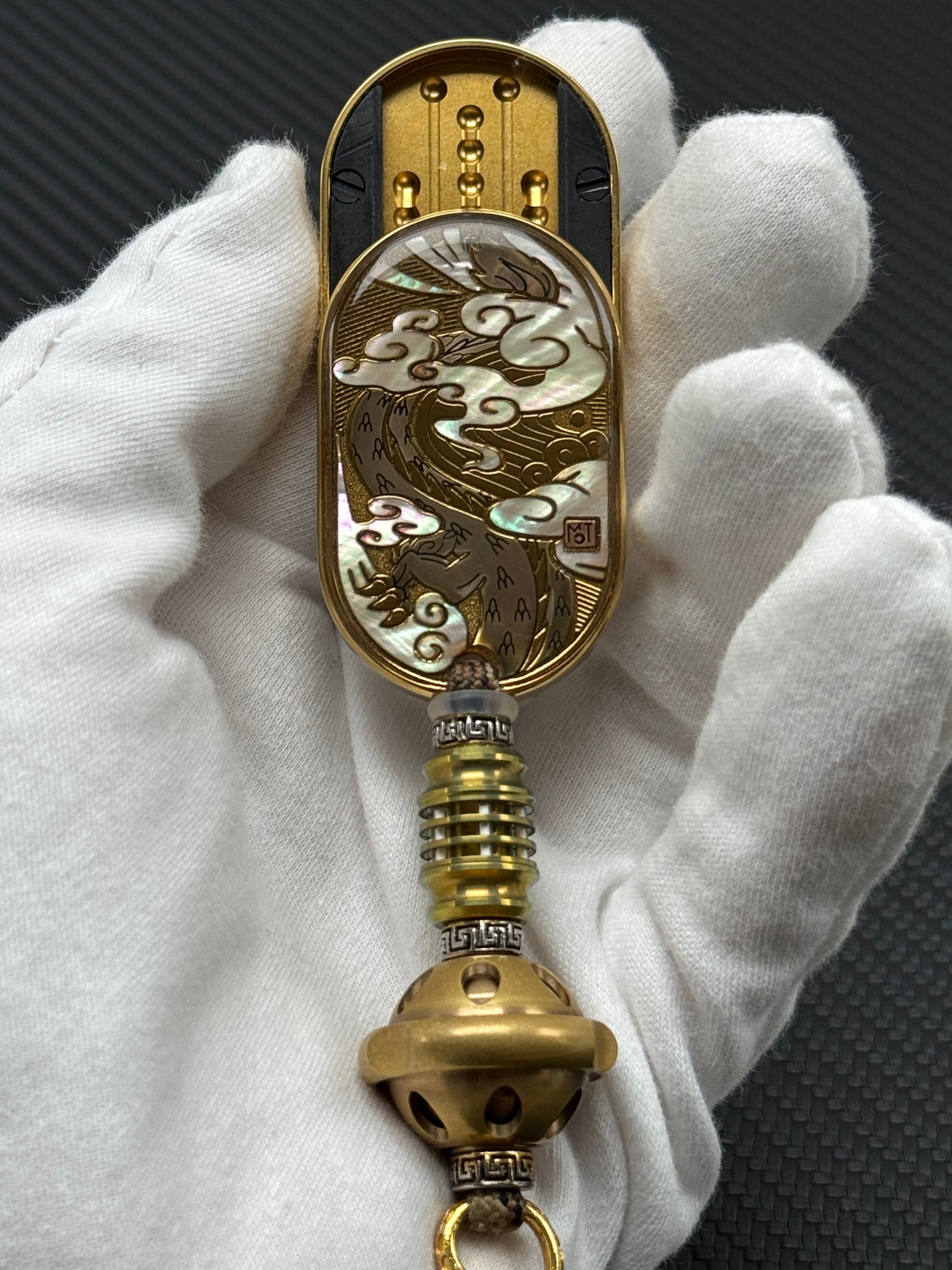 Dragon Rhythm Titanium Gold Plated Resin-Sealed