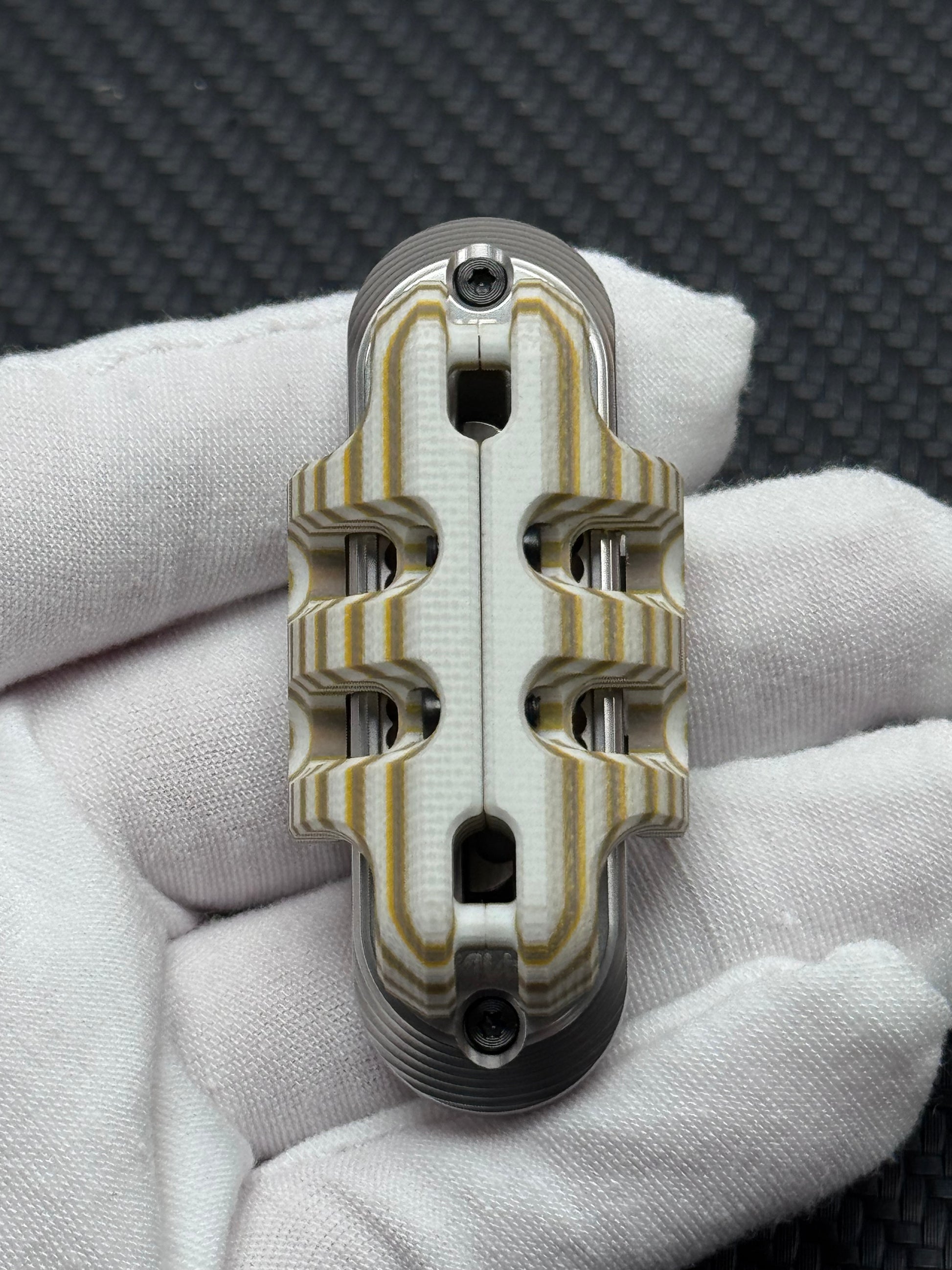 EXOSKELETON G10 Yellow Grey White Bone Core Stainless Steel