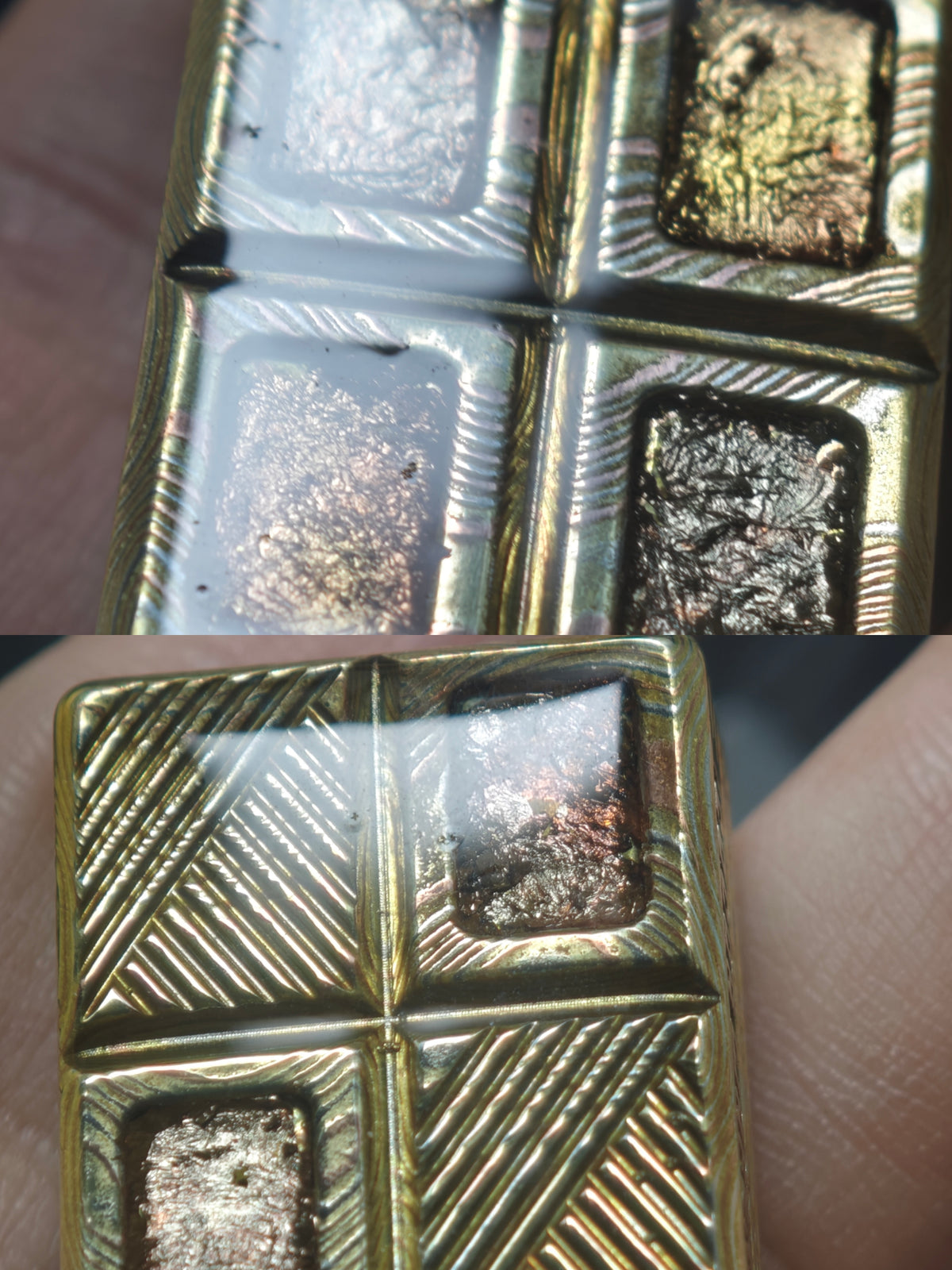 Wafer Mokume Resin-Sealed