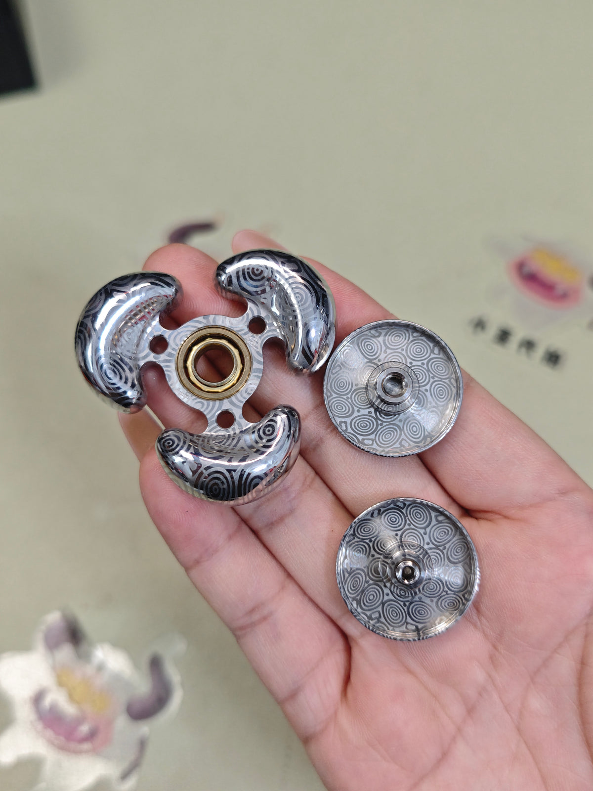 sandan Damasteel Etched Polished