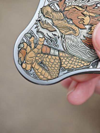 Balled Shell Stainless Steel Engraved