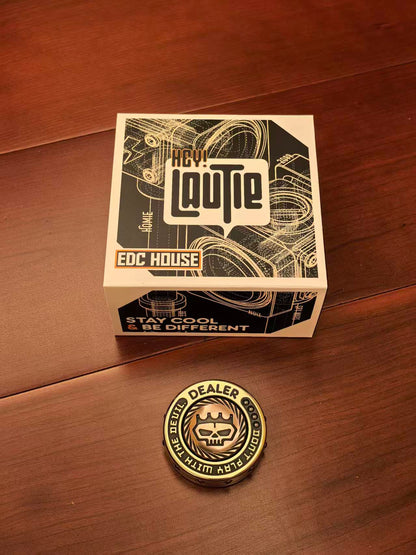 Dealer Button Brass