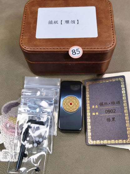Brocade & Azure Paperweight Zirconium Polished