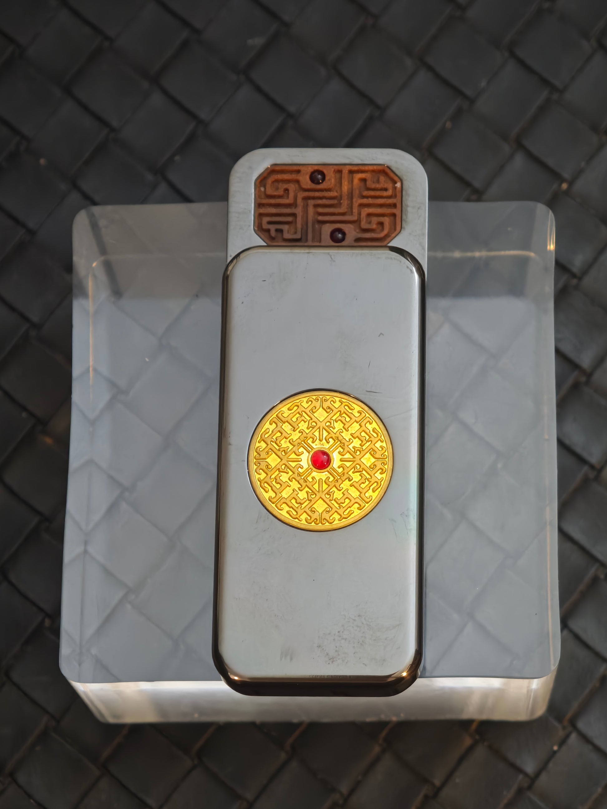 Brocade & Azure Paperweight Zirconium