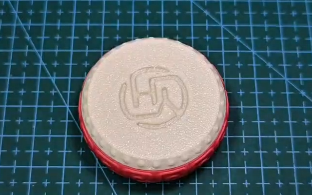 Early 3D-printed Quake Drum (PLA + PETG) | complete-drum screenshot at 70.86 s in the maker introduction video. · The complete-drum screenshot from the maker introduction is verified; the earlier cover remains a reference.