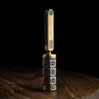 Original brass + stainless-steel handheld configuration.